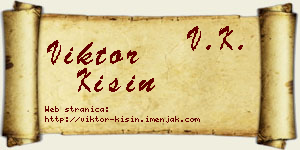 Viktor Kisin vizit kartica